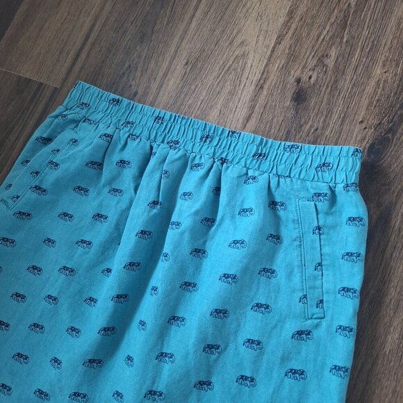 💙 Loft Outlet Elephant Print Linen Blend Pockets Elastic Waist Lined Skirt Siz - Picture 5 of 10